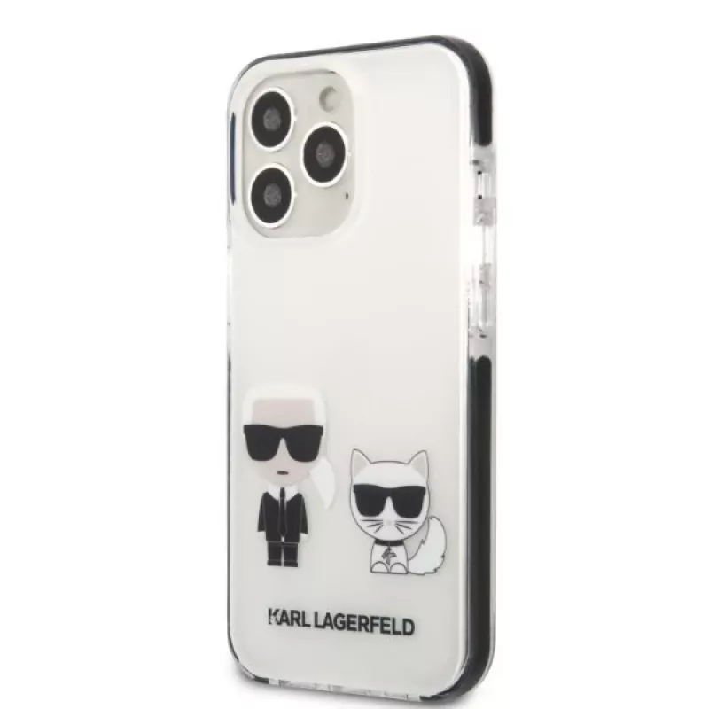 Karl Lagerfeld KLHCP13XTPEKCW hardcase voor iPhone 13 Pro Max 6,7 inch wit Karl & Choupette