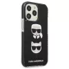Karl Lagerfeld KLHCP13LTPE2TK iPhone 13 Pro / 13 6.1 hardcase zwart Karl & Choupette Head