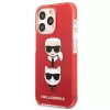 Karl Lagerfeld KLHCP13LTPE2TR iPhone 13 Pro / 13 6.1 hardcase rood Karl & Choupette Head