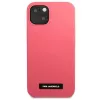 Karl Lagerfeld KLHCP13SSLMP1PI siliconen achterkant met plakette voor iPhone 13 Mini 5,4 inch fuchsia