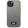 Karl Lagerfeld Saffiano Plaque hardcase voor Apple iPhone 13 Mini 5,4 inch - zilver