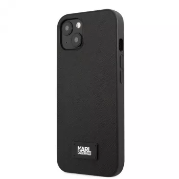 Karl Lagerfeld KLHCP13SSFMP2K Saffiano Plaque hardcase voor iPhone 13 mini, zwart