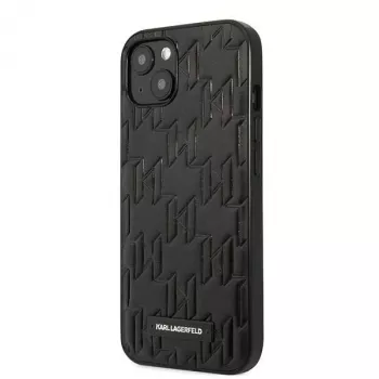 Karl Lagerfeld KLHCP13SMNMP1K iPhone 13 Mini 5,4 inch Hard Case zwart Monogram Plaque