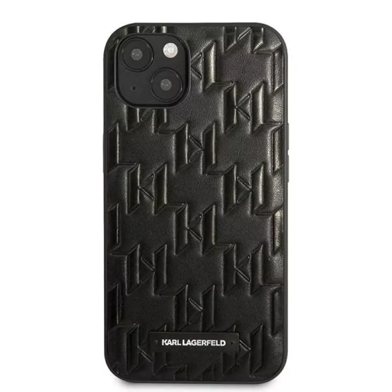 Karl Lagerfeld KLHCP13SMNMP1K iPhone 13 Mini 5,4 inch Hard Case zwart Monogram Plaque