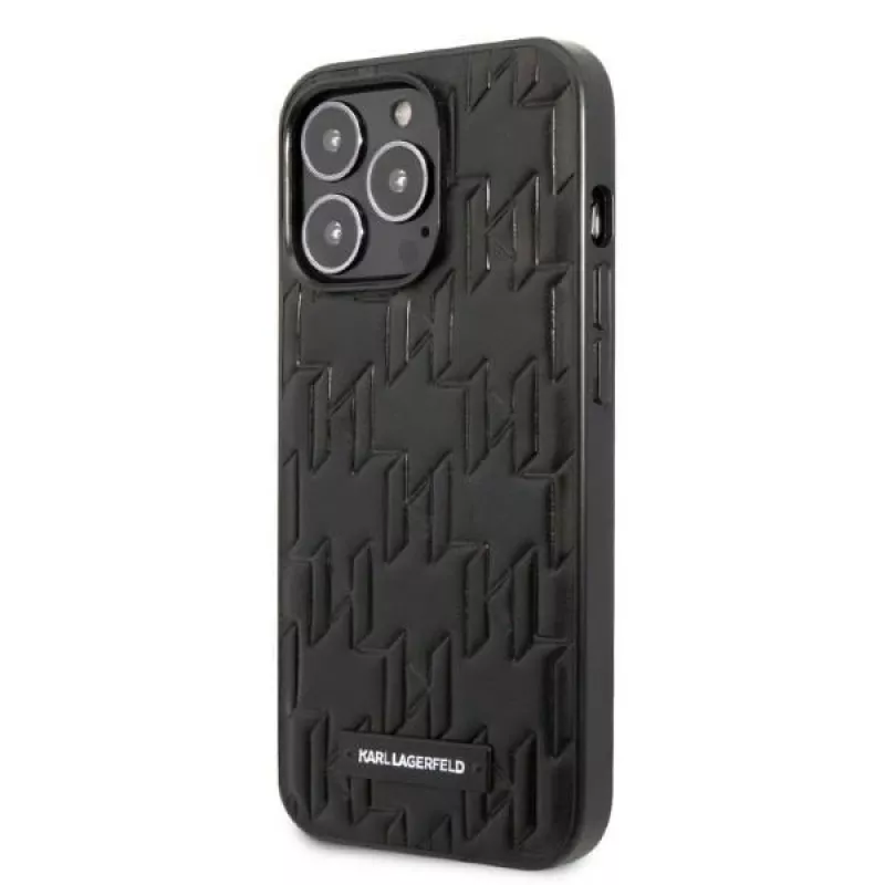 Karl Lagerfeld KLHCP13XMNMP1K iPhone 13 Pro Max 6.7 Hard Case zwart Monogram Plaque