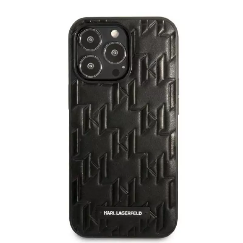 Karl Lagerfeld KLHCP13XMNMP1K iPhone 13 Pro Max 6.7 Hard Case zwart Monogram Plaque
