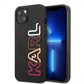 Karl Lagerfeld KLHCP13SPCOBK Ikonik Saffiano Multipink Hard Case voor Apple iPhone 13 Mini 5,4 inch zwart