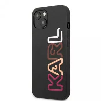 Karl Lagerfeld KLHCP13SPCOBK Ikonik Saffiano Multipink Hard Case voor Apple iPhone 13 Mini 5,4 inch zwart