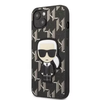 Karl Lagerfeld KLHCP13SPMNIKBK iPhone 13 mini 5.4 Hardcase zwart Monogram Ikonik Patch