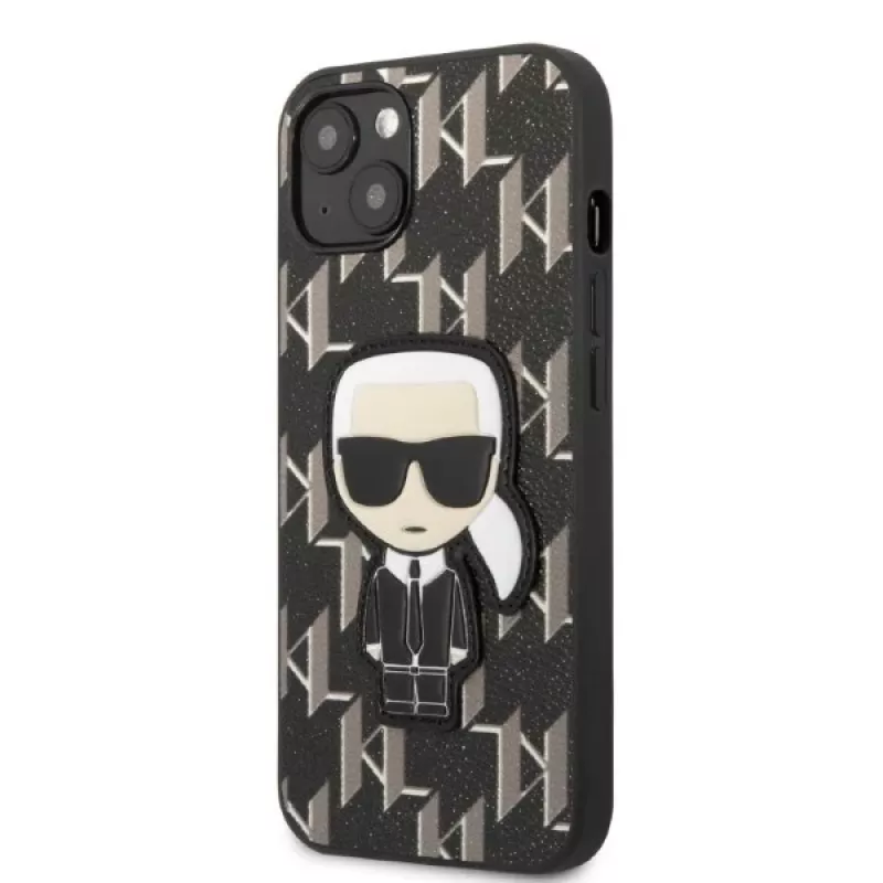 Karl Lagerfeld KLHCP13SPMNIKBK iPhone 13 mini 5.4 Hardcase zwart Monogram Ikonik Patch