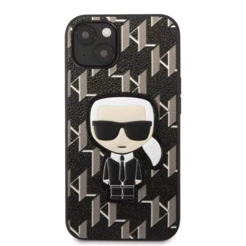 Karl Lagerfeld KLHCP13SPMNIKBK iPhone 13 mini 5.4 Hardcase zwart Monogram Ikonik Patch