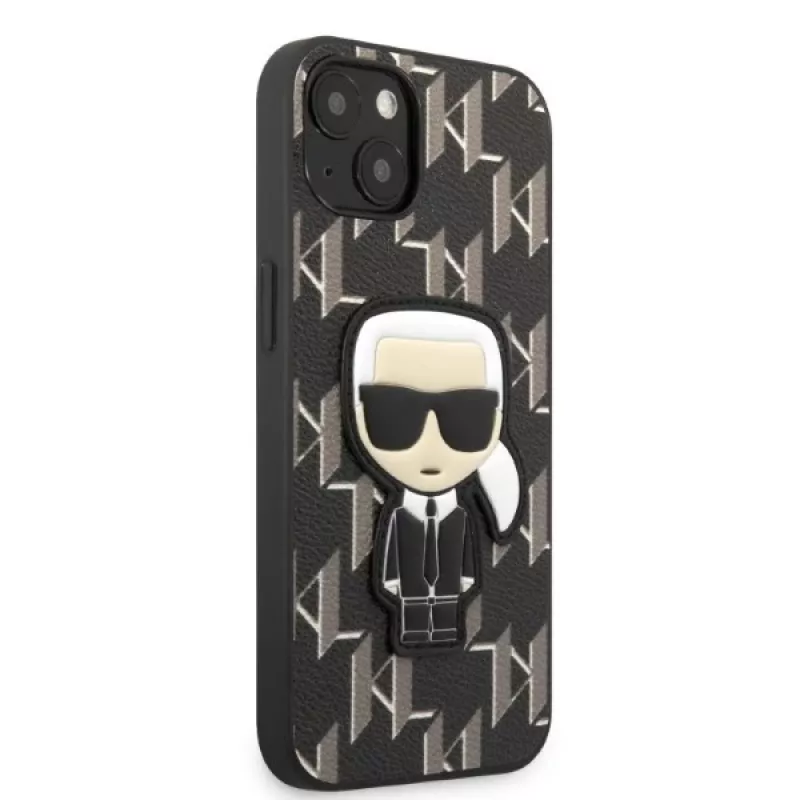 Karl Lagerfeld KLHCP13SPMNIKBK iPhone 13 mini 5.4 Hardcase zwart Monogram Ikonik Patch