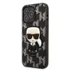 Karl Lagerfeld KLHCP13LPMNIKBK Hard Case voor iPhone 13 Pro / 13 6,1 inch zwart Monogram Ikonik Patch