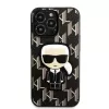 Karl Lagerfeld KLHCP13LPMNIKBK Hard Case voor iPhone 13 Pro / 13 6,1 inch zwart Monogram Ikonik Patch