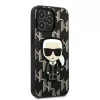 Karl Lagerfeld KLHCP13LPMNIKBK Hard Case voor iPhone 13 Pro / 13 6,1 inch zwart Monogram Ikonik Patch