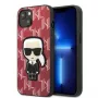 Karl Lagerfeld KLHCP13SPMNIKPI hardcase voor Apple iPhone 13 mini 5,4 inch rood Monogram Ikonik Patch