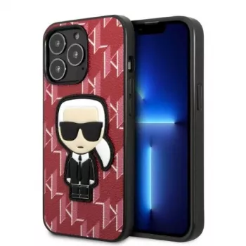 Karl Lagerfeld KLHCP13LPMNIKPI iPhone 13 Pro / 13 6,1 inch hardcase rood Monogram Ikonik Patch