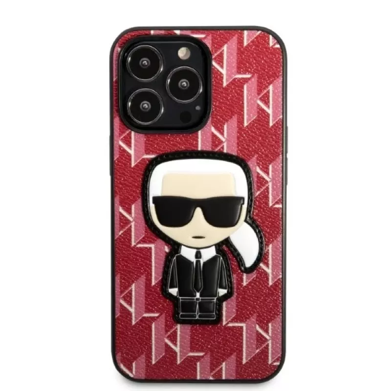 Karl Lagerfeld KLHCP13LPMNIKPI iPhone 13 Pro / 13 6,1 inch hardcase rood Monogram Ikonik Patch