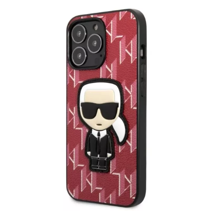 Karl Lagerfeld Ikonik Patch Hard Case voor iPhone 13 Pro Max 6,7 inch rood