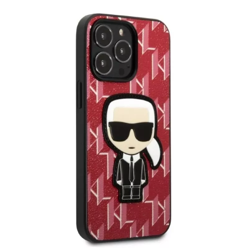 Karl Lagerfeld Ikonik Patch Hard Case voor iPhone 13 Pro Max 6,7 inch rood