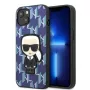 Karl Lagerfeld KLHCP13SPMNIKBL iPhone 13 mini hardcase blauw Monogram Ikonik Patch