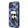 Karl Lagerfeld iPhone 13/14/15 6,1 inch hardcase blauw Monogram Ikonik Patch