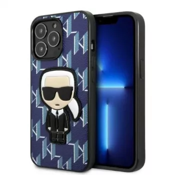 Karl Lagerfeld KLHCP13XPMNIKBL iPhone 13 Pro Max 6,7 inch hardcase blauw Monogram Ikonik Patch