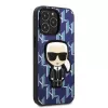 Karl Lagerfeld KLHCP13XPMNIKBL iPhone 13 Pro Max 6,7 inch hardcase blauw Monogram Ikonik Patch