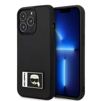 Karl Lagerfeld KLHCP13L3DKPK Ikonik Patch hardcase voor iPhone 13 Pro / 13 6,1 inch - zwart
