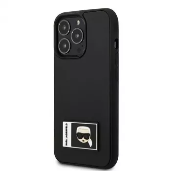 Karl Lagerfeld KLHCP13L3DKPK Ikonik Patch hardcase voor iPhone 13 Pro / 13 6,1 inch - zwart