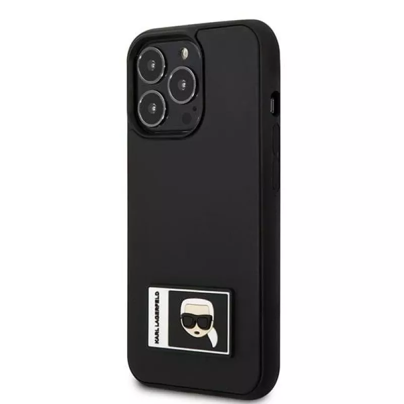 Karl Lagerfeld KLHCP13L3DKPK Ikonik Patch hardcase voor iPhone 13 Pro / 13 6,1 inch - zwart