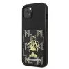 Karl Lagerfeld KF001284 Karlimals Cardslot hardcase voor iPhone 13/14/15 6,1 inch zwart