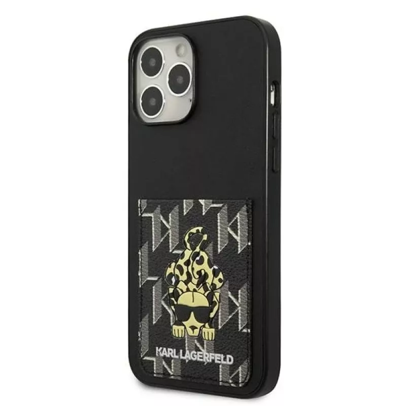 Karl Lagerfeld KLHCP13XCANCNK iPhone 13 Pro Max 6,7 inch hardcase zwart Karlimals Cardslot