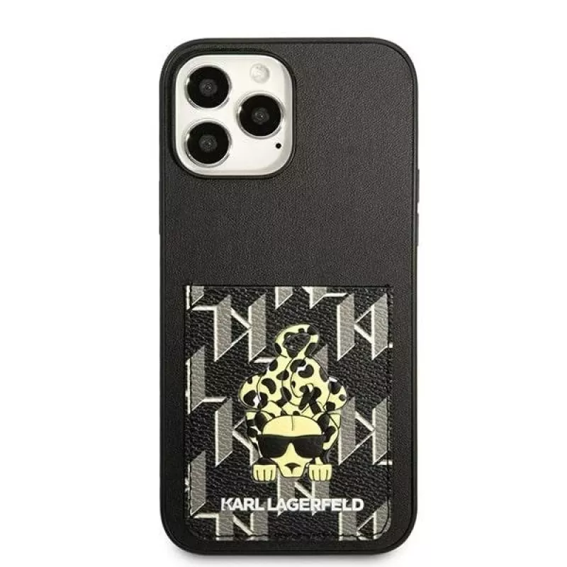 Karl Lagerfeld KLHCP13XCANCNK iPhone 13 Pro Max 6,7 inch hardcase zwart Karlimals Cardslot