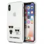 Karl Lagerfeld KLHCI65CKTR hardcase voor Apple iPhone Xs Max, transparant, Karl & Choupette design