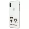Karl Lagerfeld KLHCI65CKTR hardcase voor Apple iPhone Xs Max, transparant, Karl & Choupette design