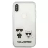 Karl Lagerfeld KLHCI65CKTR hardcase voor Apple iPhone Xs Max, transparant, Karl & Choupette design