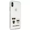 Karl Lagerfeld KLHCI65CKTR hardcase voor Apple iPhone Xs Max, transparant, Karl & Choupette design