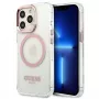 Guess Metal Outline MagSafe hardcase voor iPhone 13 Pro / 13 6,1 inch - roze