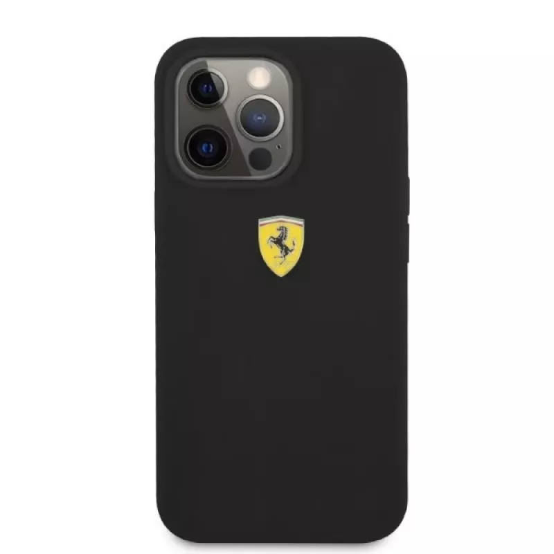 Ferrari FESSIHMP13XBK iPhone 13 Pro Max 6,7 inch zwarte hardcase silicone MagSafe