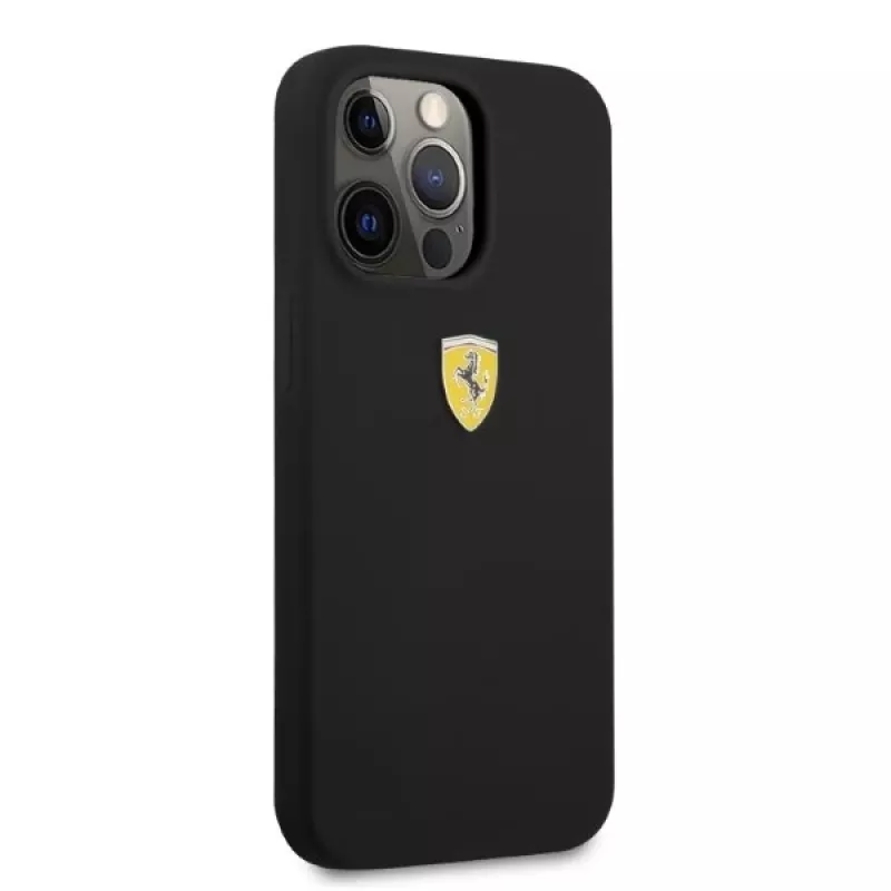 Ferrari FESSIHMP13XBK iPhone 13 Pro Max 6,7 inch zwarte hardcase silicone MagSafe