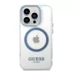 Guess Metal Outline MagSafe hardcase voor Apple iPhone 14 Pro Max 6,7 inch - blauw