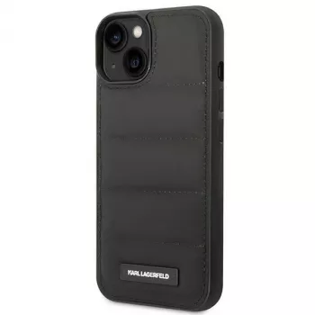 Karl Lagerfeld KF001090 Puffy Elongated Logo hardcase voor iPhone 14 Plus / 15 Plus 6,7 inch zwart