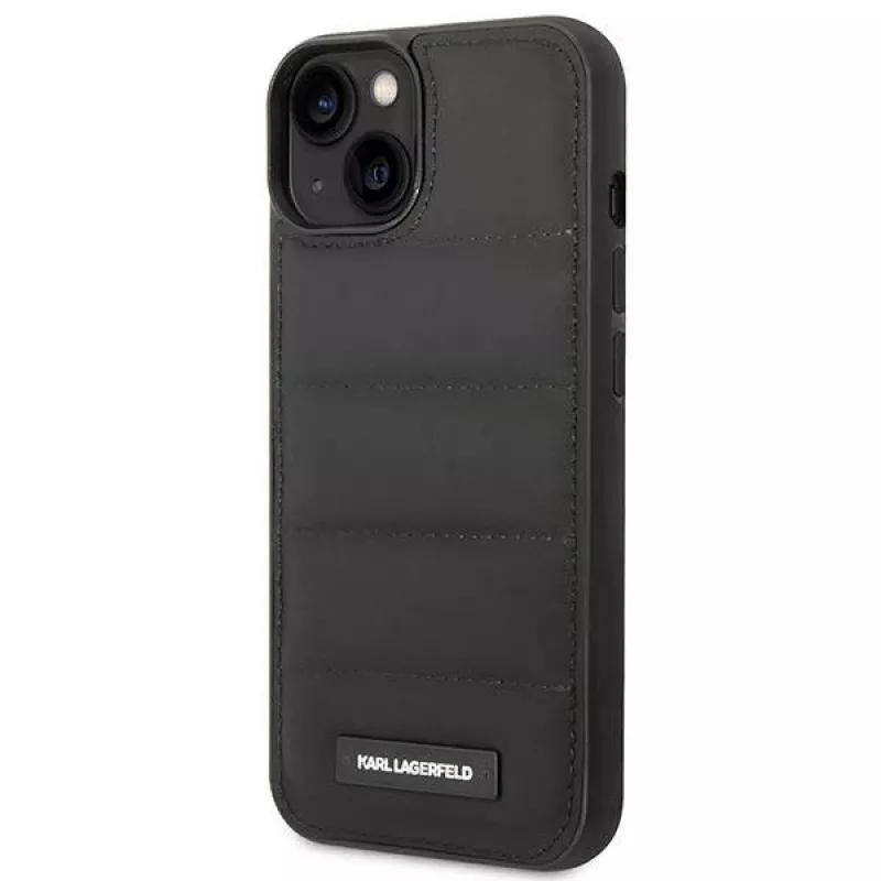 Karl Lagerfeld KF001090 Puffy Elongated Logo hardcase voor iPhone 14 Plus / 15 Plus 6,7 inch zwart