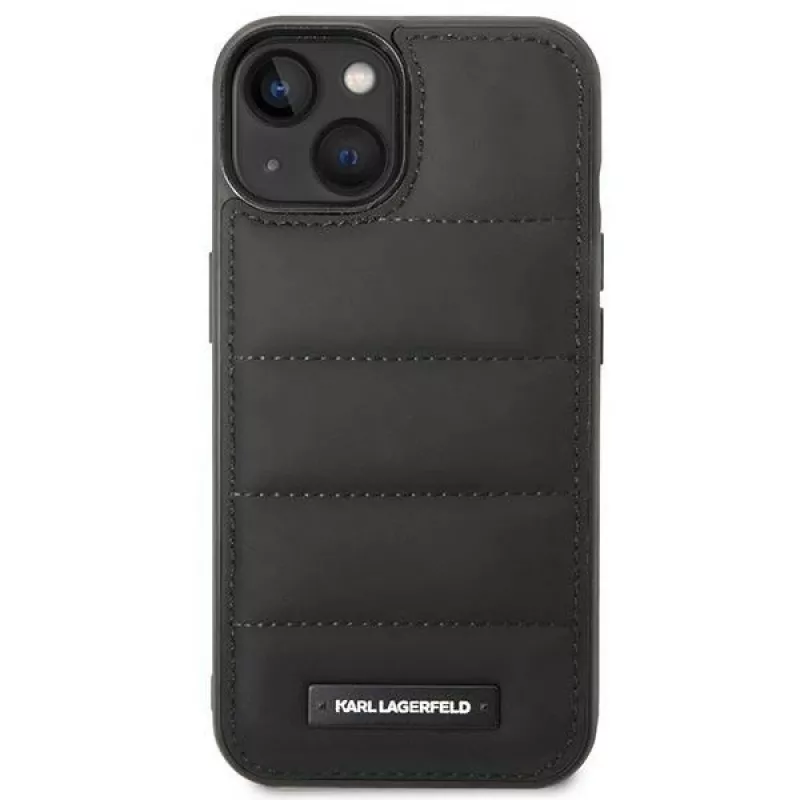 Karl Lagerfeld KF001090 Puffy Elongated Logo hardcase voor iPhone 14 Plus / 15 Plus 6,7 inch zwart