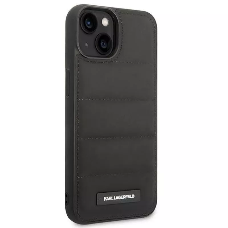 Karl Lagerfeld KF001090 Puffy Elongated Logo hardcase voor iPhone 14 Plus / 15 Plus 6,7 inch zwart