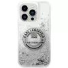 Karl Lagerfeld iPhone 14 Pro 6,1 inch hardcase Liquid Glitter RSG zilver