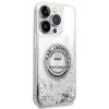 Karl Lagerfeld KLHCP14XLCRSGRS Liquid Glitter Hard Case voor Apple iPhone 14 Pro Max 6,7 inch zilver