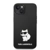 Karl Lagerfeld KLHMP14MSNCHBCK iPhone 14 Plus / 15 Plus 6,7 inch Hard Case zwart silicone Choupette MagSafe