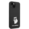 Karl Lagerfeld KLHMP14MSNCHBCK iPhone 14 Plus / 15 Plus 6,7 inch Hard Case zwart silicone Choupette MagSafe